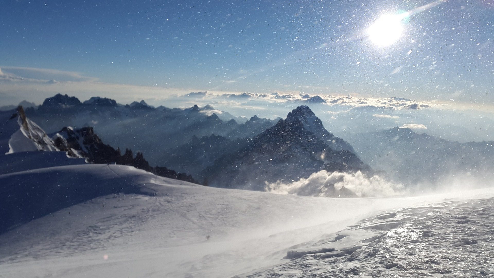 A view of the mountains from above.