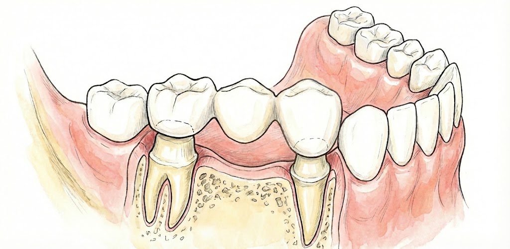 AI visualization created Dental Bridges using Canva and Gemini