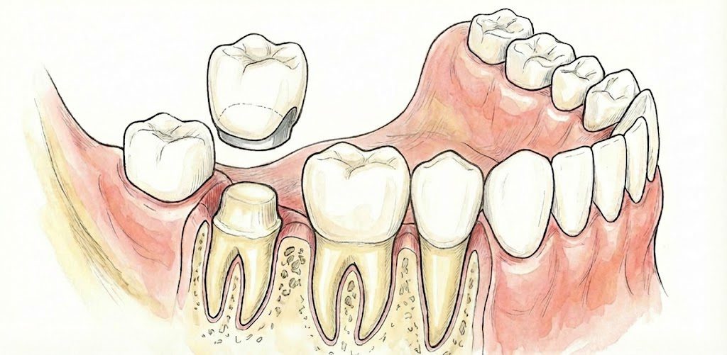 AI visualization created Dental Crown using Canva and Gemini